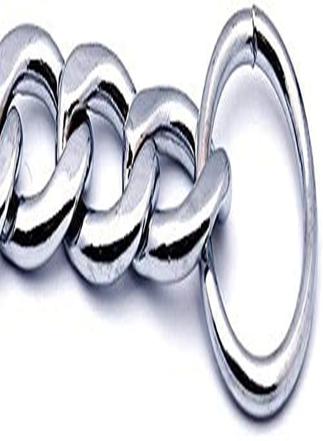 Pups&Pets طوق تدريب ماسي مطلي بالكروم للكلاب من pups&pets، حزام طوق رقبة للكلاب الكبيرة والثقيلة (الدرجة 6) - الطول: 26 بوصة / سمك 1.75 سم مع حلقتين معدنيتين في النهاية لبطاقات تعريف الكلاب - Image 2